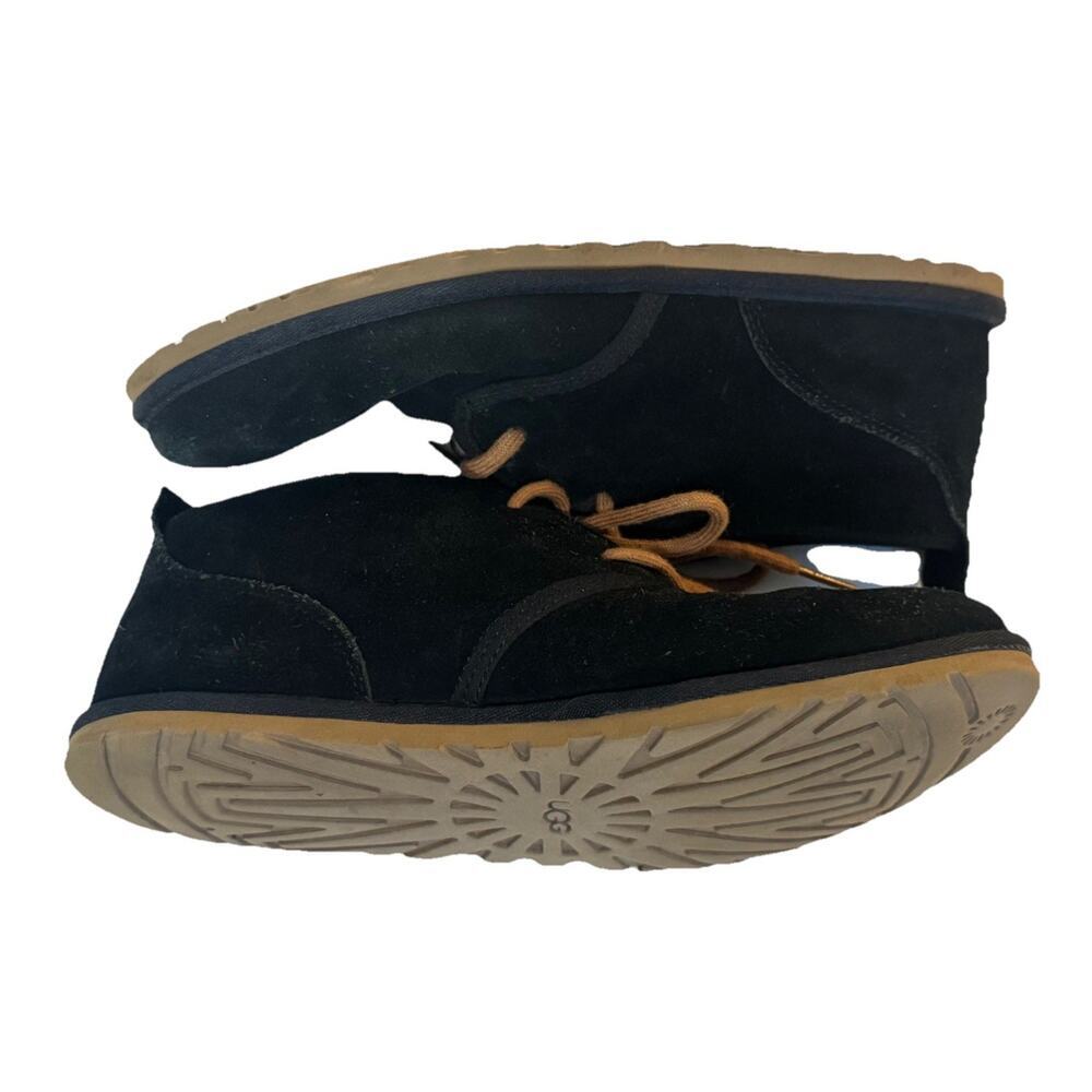 UGG Maksim Chukka Boots Black Suede Lace-Up Sheepskin Casual Comfort Men’s Sz 8 - Picture 8 of 11